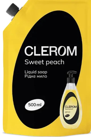 Clerom рідке мило дой-пак 500мл Sweet peach